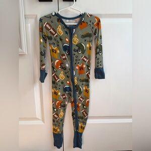 Little Sleepies Touchdown Time Zippy Size 12-18 Months